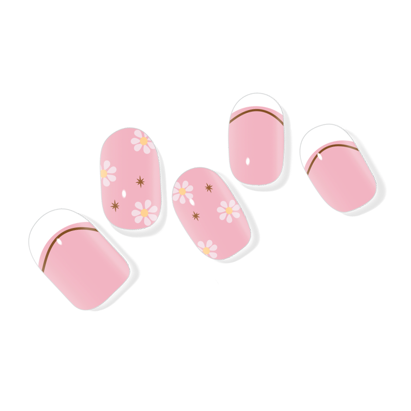 Soft lilac semi-cured gel nail wraps with a glossy finish, evoking a dreamy and serene aesthetic.