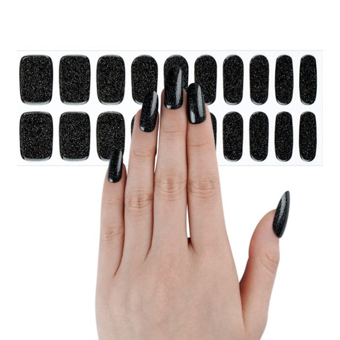 Sticker sheet presenting Lustre semi-cured gel wraps in assorted sizes, facilitating an easy and precise application.