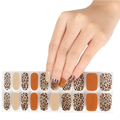Sticker sheet of Wild 'n Free gel nail wraps in assorted sizes for a perfect fit.